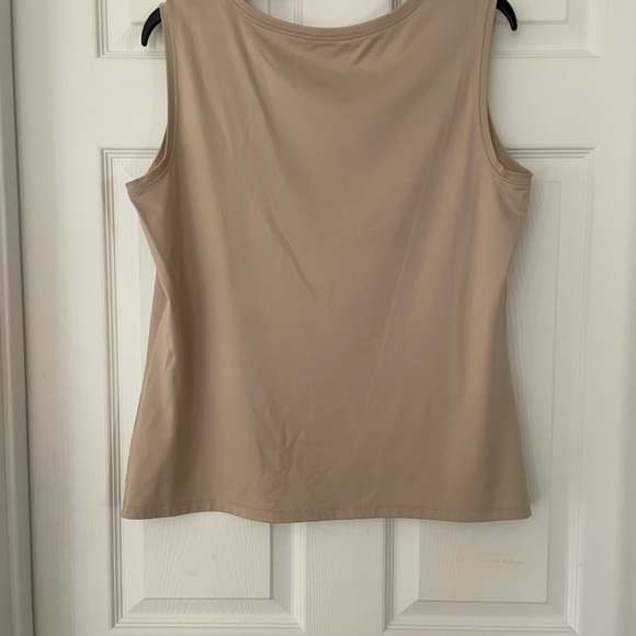 Women’s Sleeveless top.  Made by Dana Buchman.  Beige/Nude color.  Size L - Picture 2 of 3
